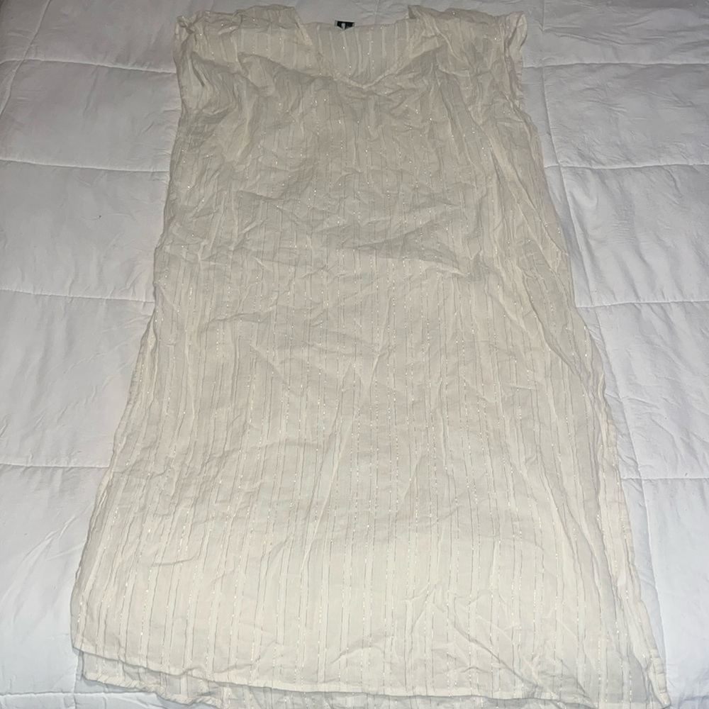 Show Me Your MuMu Shelly Maxi dress cream and gold stripe cotton blend size S